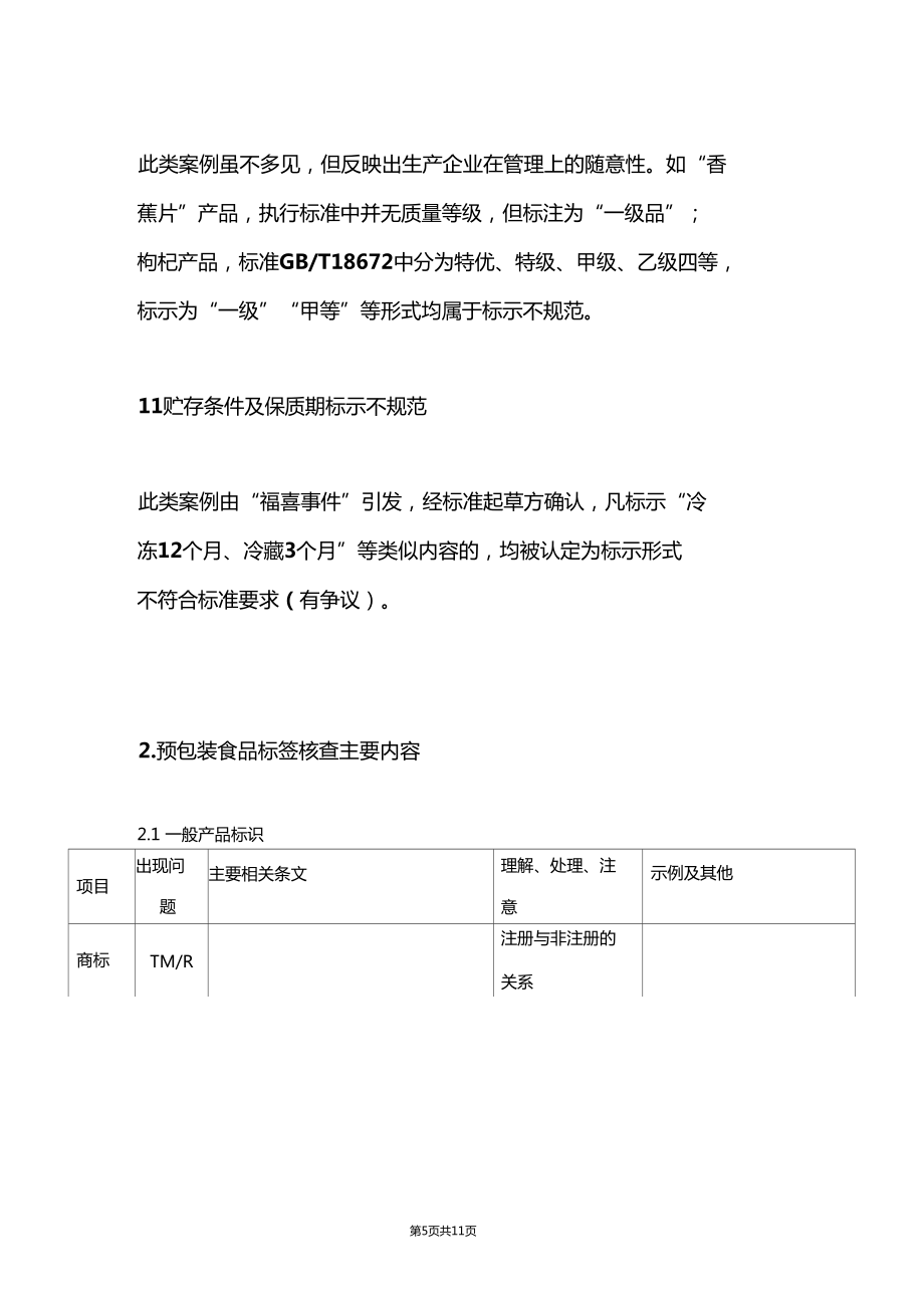 预包装食品标签常见错误及预包装食品标签核查主要内容